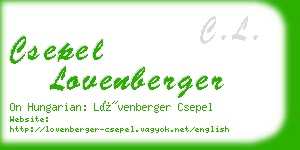 csepel lovenberger business card